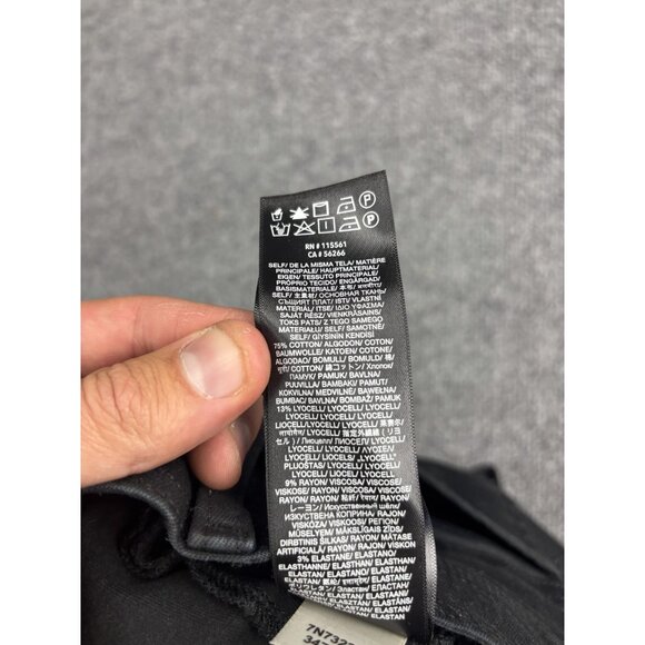 7 For All Mankind Pants Women 30 Black Jogger Elastic Cuff Zip Hem Patch Pockets - Picture 9 of 9